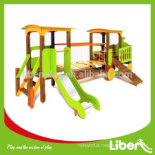 2015 New Design PE Board Kids Playground exterior com Slide de aço inoxidável